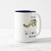 I Liebe Manatees Tasse (VorderseiteRechts)