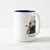 I Liebe Manatees Tasse (VorderseiteRechts)