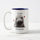 I Liebe Manatees Tasse (Links)