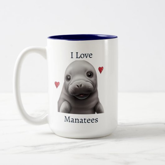 I Liebe Manatees Tasse (Links)