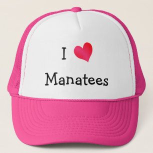 I Liebe Manatees Truckerkappe