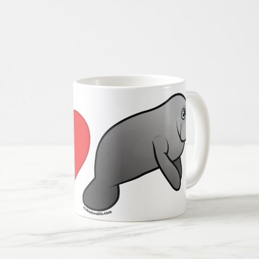 I Liebe-Manatis Kaffeetasse (VorderseiteRechts)