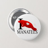 I Liebe-Manatis-Knöpfe Button (Vorne & Hinten)