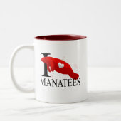 I Liebe-Manatis-Tassen Zweifarbige Tasse (Links)