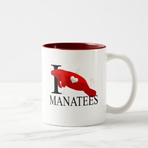 I Liebe-Manatis-Tassen Zweifarbige Tasse
