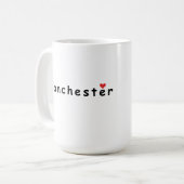 I Liebe Manchester Kaffeetasse (Vorderseite Links)