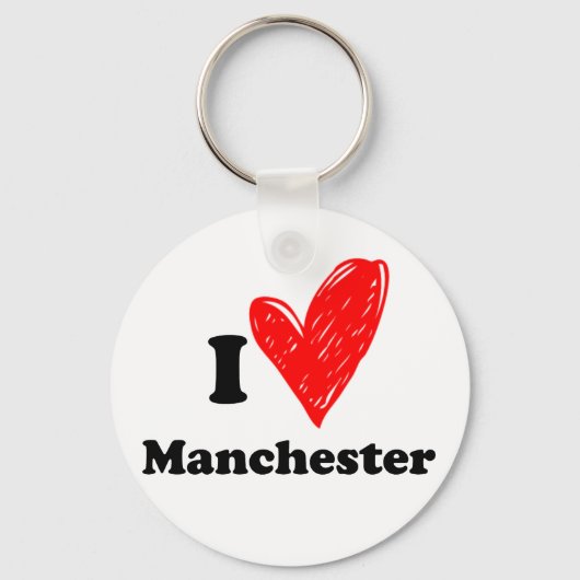 I Liebe Manchester Schlüsselanhänger (Vorderseite)