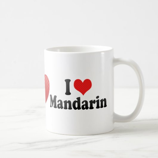 I Liebe-Mandarine Kaffeetasse (Rechts)
