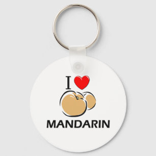 I Liebe-Mandarine Schlüsselanhänger