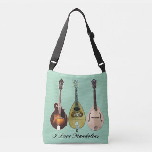 I LIEBE-MANDOLINEN TRAGETASCHEN MIT LANGEN TRÄGERN