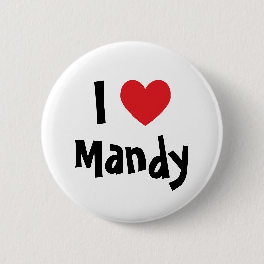 I Liebe Mandy Button (Vorderseite)