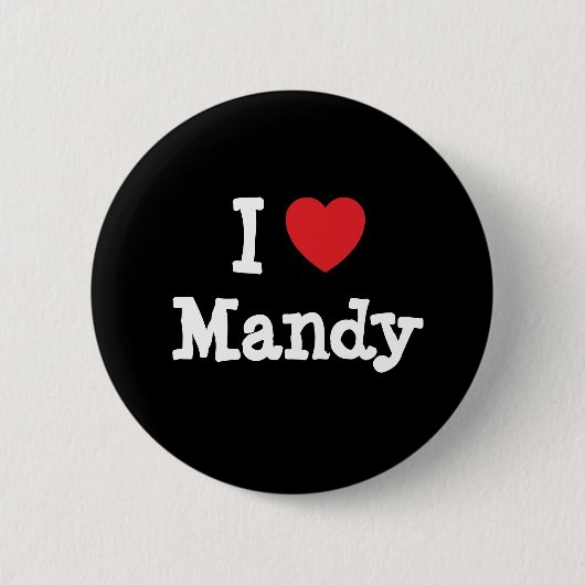 I Liebe Mandy Herzlicher T - Shirt Button (Vorderseite)