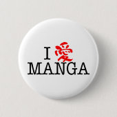 I Liebe Manga Button (Vorderseite)