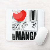 I LIEBE MANGA MOUSEPAD (Mit Mouse)