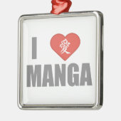 I Liebe Manga Ornament Aus Metall (Links)