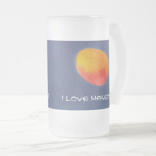 I Liebe-Mangos Mattglas Bierglas (VorderseiteRechts)