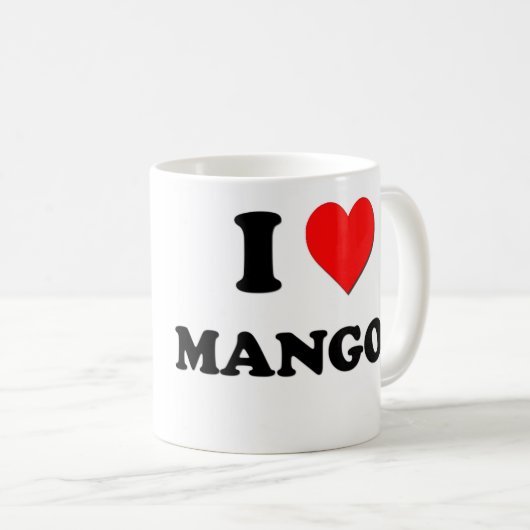 I Liebe-Mangos (Nahrung) Kaffeetasse (VorderseiteRechts)