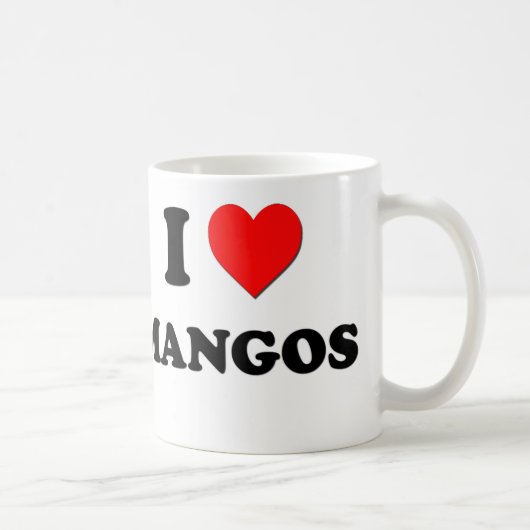 I Liebe-Mangos (Nahrung) Kaffeetasse (Rechts)