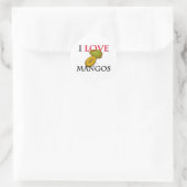 I Liebe Mangos Runder Aufkleber (Tasche)