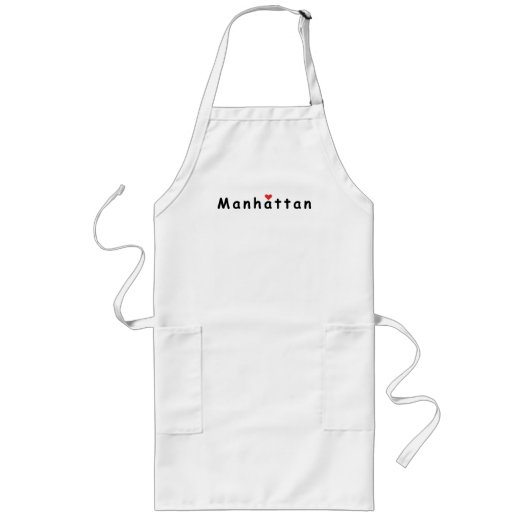 I Liebe Manhattan Lange Schürze (Vorne)