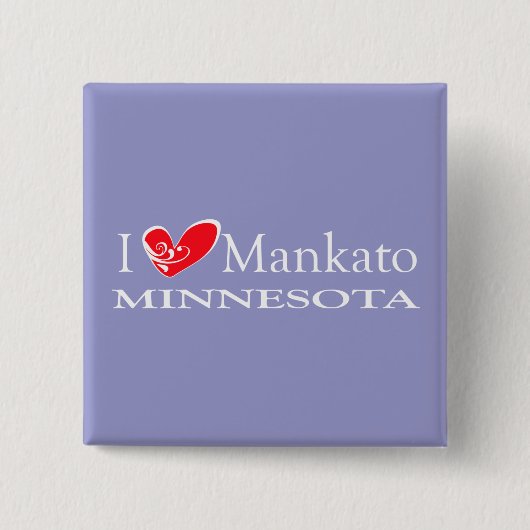 I Liebe Mankato Minnesota Button (Vorderseite)