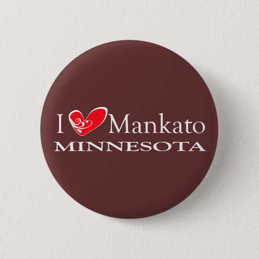 I Liebe Mankato Minnesota Button (Vorderseite)