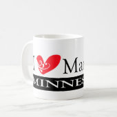 I Liebe Mankato Minnesota Kaffeetasse (Vorderseite Links)