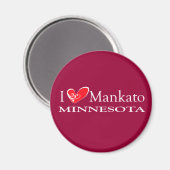 I Liebe Mankato Minnesota Magnet (Vorderseite/Rückseite)