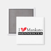 I Liebe Mankato Minnesota Magnet (Vorderseite/Rückseite)