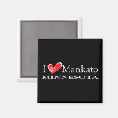 I Liebe Mankato Minnesota Magnet (Vorderseite/Rückseite)