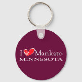 I Liebe Mankato Minnesota Schlüsselanhänger (Vorderseite)