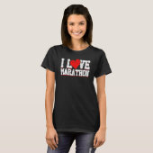 I Liebe Marathon Sport Fun Run T-Shirt (Vorne ganz)