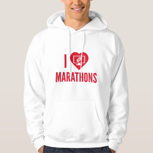 I Liebe Marathons Hoodie (Vorderseite)