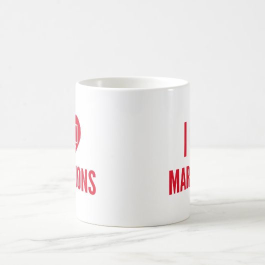 I Liebe Marathons Kaffeetasse (Mittel)