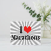 I Liebe Marathons Postkarte (Stehend Vorderseite)