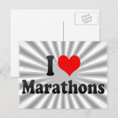 I Liebe Marathons Postkarte (Vorne/Hinten)