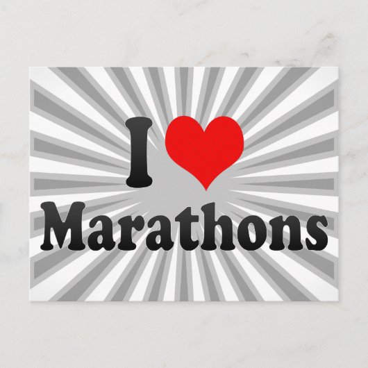 I Liebe Marathons Postkarte (Vorderseite)
