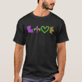I LIEBE Mardi Gras Fleur De Lys Symbol Men Women T-Shirt (Vorderseite)