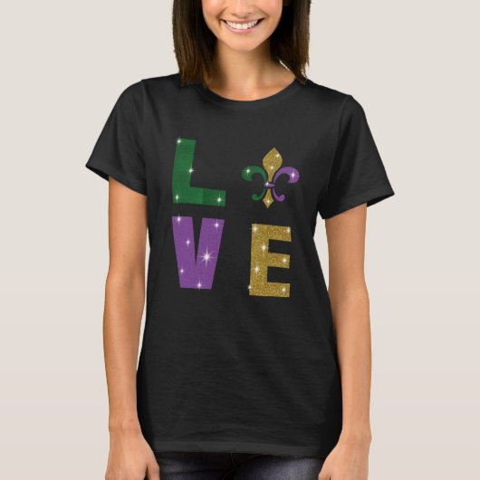 I Liebe Mardi Gras Kostüm Mardi Gras Outfit for Gi T-Shirt (Vorderseite)