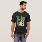 I Liebe Mardi Gras Kostümkatze Kitten Funny Cat Lo T-Shirt (Vorne ganz)