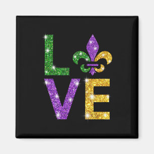 I Liebe Mardi Gras Mardi Gras Shirt für Mädchen Magnet