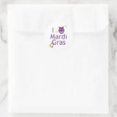 I Liebe Mardi Gras Parade Runder Aufkleber (Tasche)