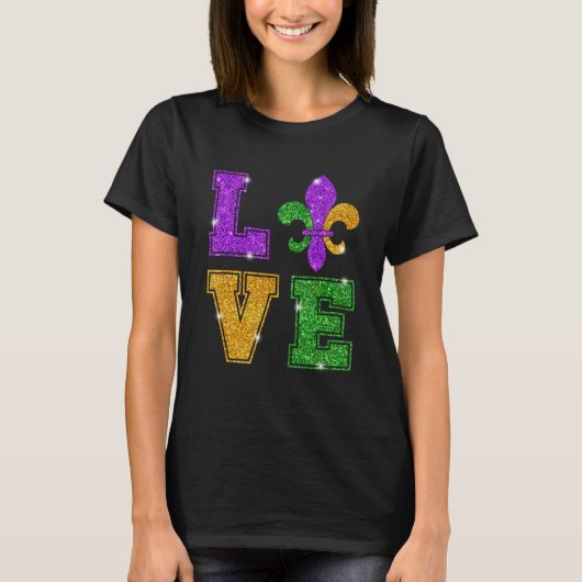 I Liebe Mardi Gras Shirt Mardi Gras Geschenk für M (Vorderseite)