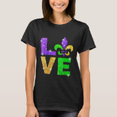 I Liebe Mardi Gras T - Shirt Lilie Geschenk Männer (Vorderseite)