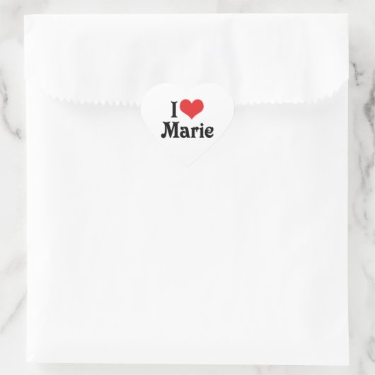 I Liebe Marie Herz-Aufkleber (Tasche)