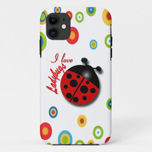 I Liebe-Marienkäfer Case-Mate iPhone Hülle (Rückseite)