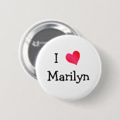 I Liebe Marilyn Button (Vorne & Hinten)