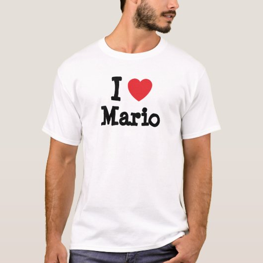 I Liebe Mario Herzlicher T - Shirt (Vorderseite)