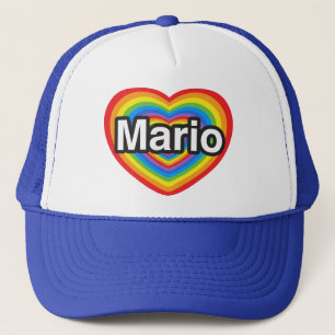 I Liebe Mario. Liebe I Sie Mario. Herz Truckerkappe