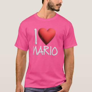 I Liebe Mario Name Personalisiert Men Typ BESTE FR T-Shirt